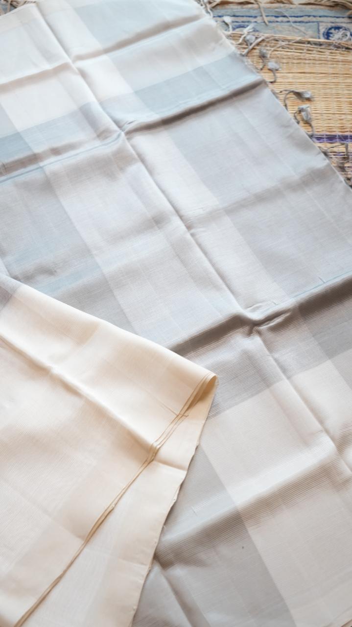 Mangalgiri Silk Cotton Saree - 15-05-01-10 (PEARL ICE)