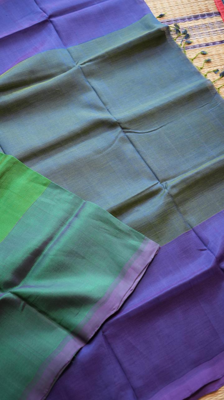 *PREORDERS ONLY* Mangalgiri Silk Cotton Saree - 15-05-01-13 (PEACOCK MIDNIGHT) WAIT TIME IS 5-6 WEEKS