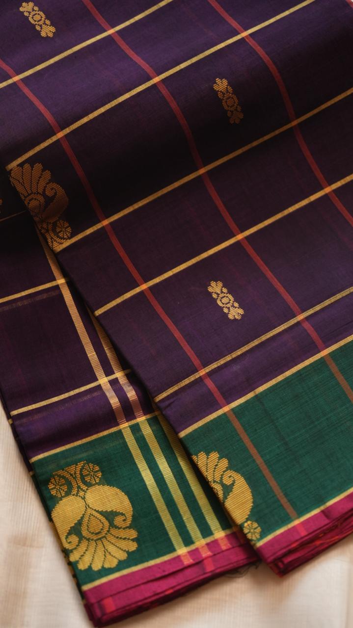 Devendra 7 Yards Saree  - 11-01D-02-7Y-01 (IRIS SIBERICA)
