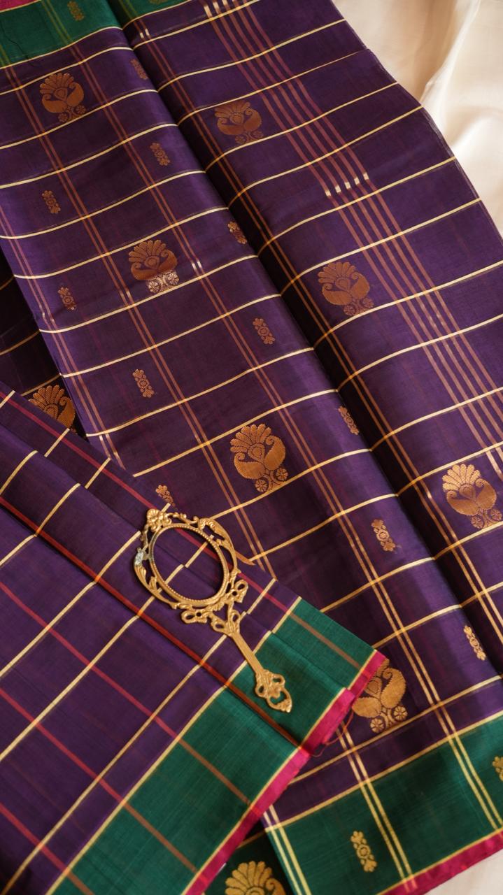 Devendra 7 Yards Saree  - 11-01D-02-7Y-01 (IRIS SIBERICA)