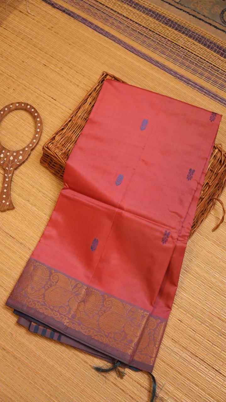 Chinnalampattu 6 Yards Saree -03-01-01-16 (CORAL DREAM)