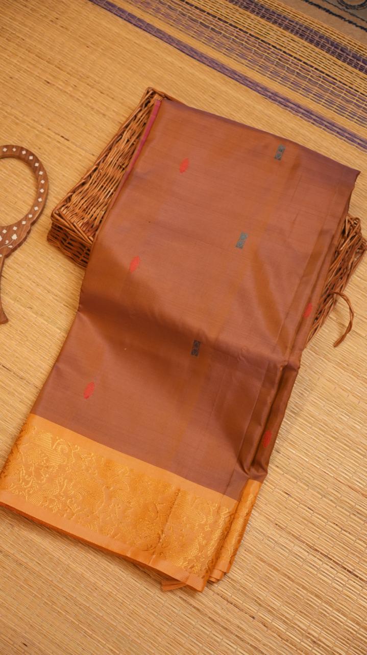 Chinnalampattu 6 Yards Saree - 03-04-01-05 (CARAMEL CHARM)