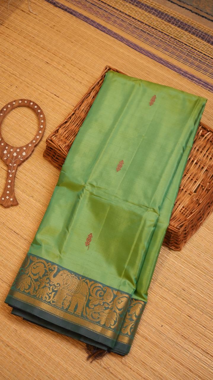 Chinnalampattu 6 Yards Saree - 03-04-01-18 (MINT MAGIC)