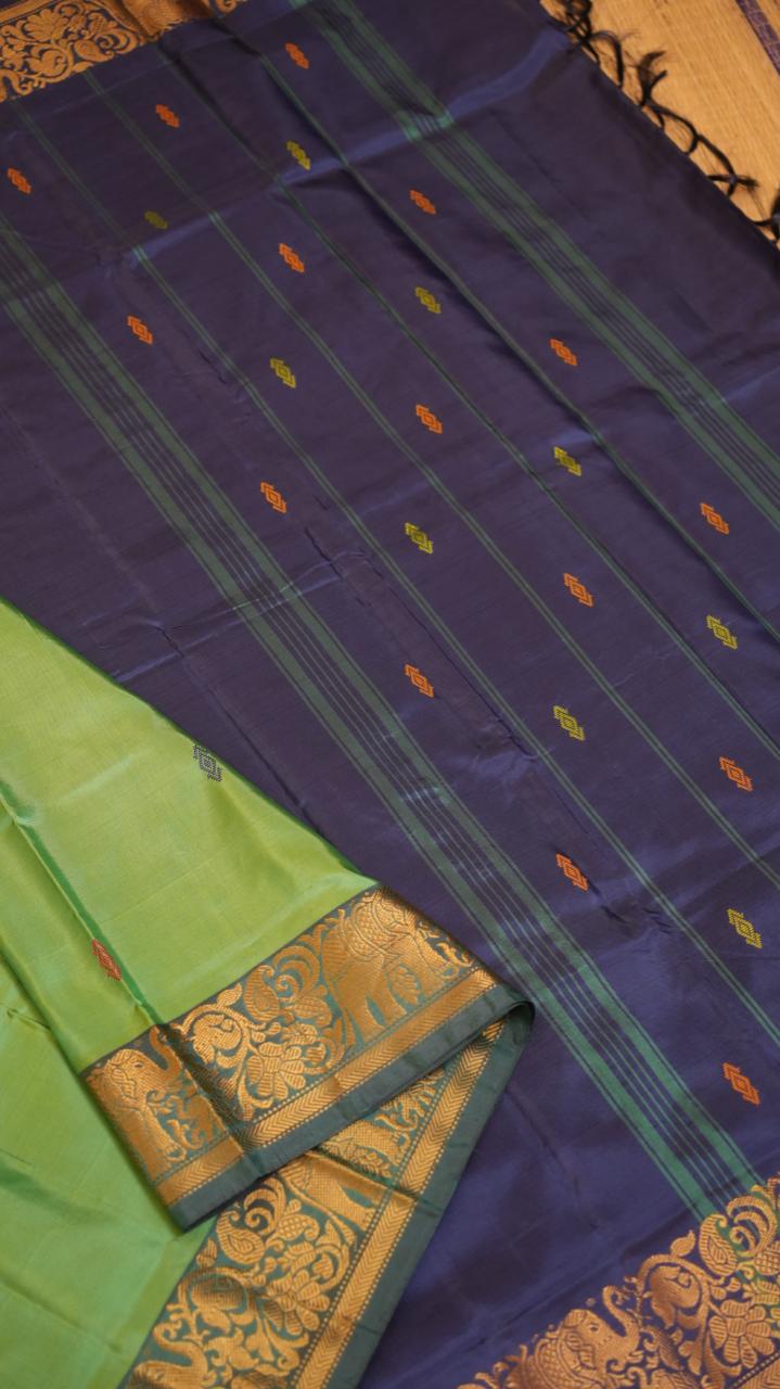 Chinnalampattu 6 Yards Saree - 03-04-01-18 (MINT MAGIC)