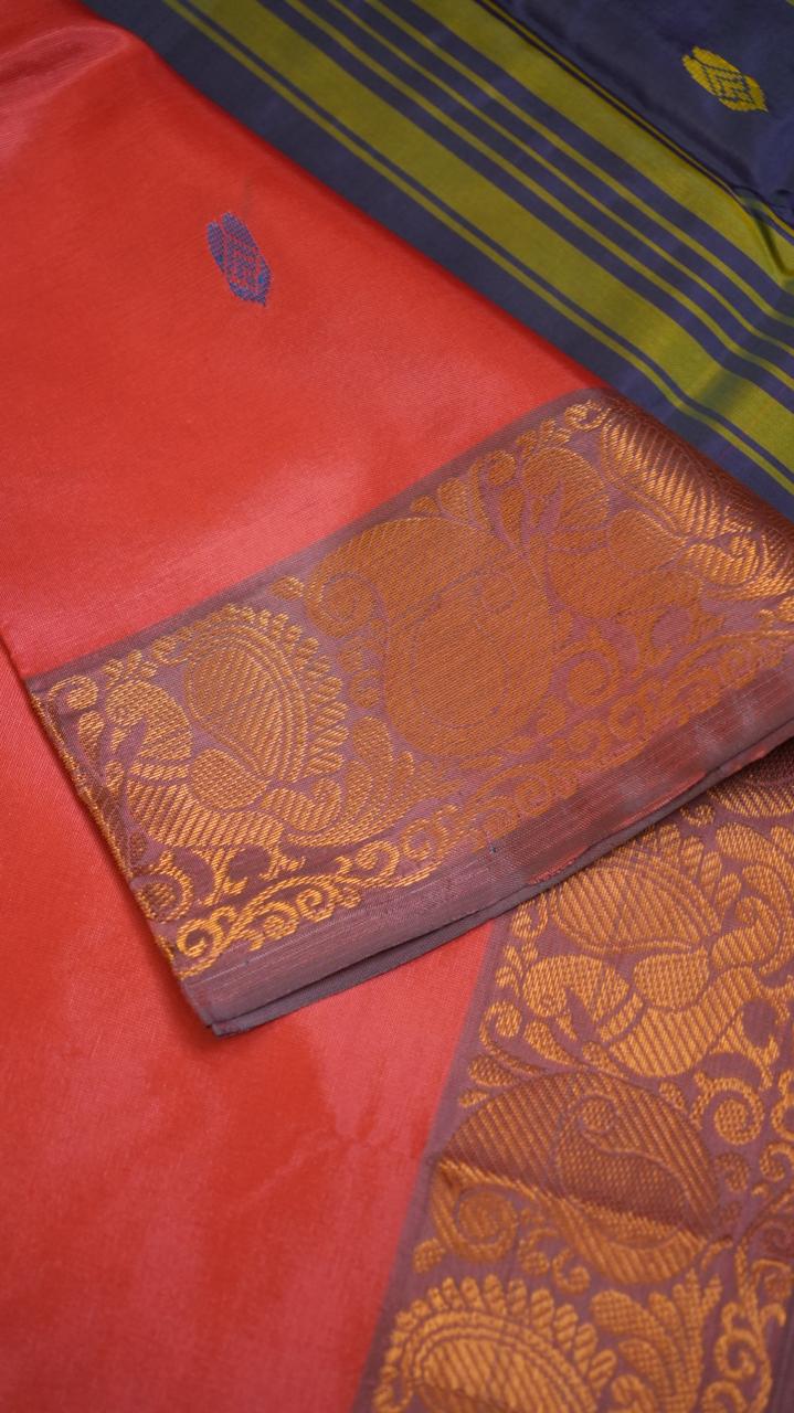 Chinnalampattu 6 Yards Saree -03-01-01-16 (CORAL DREAM)