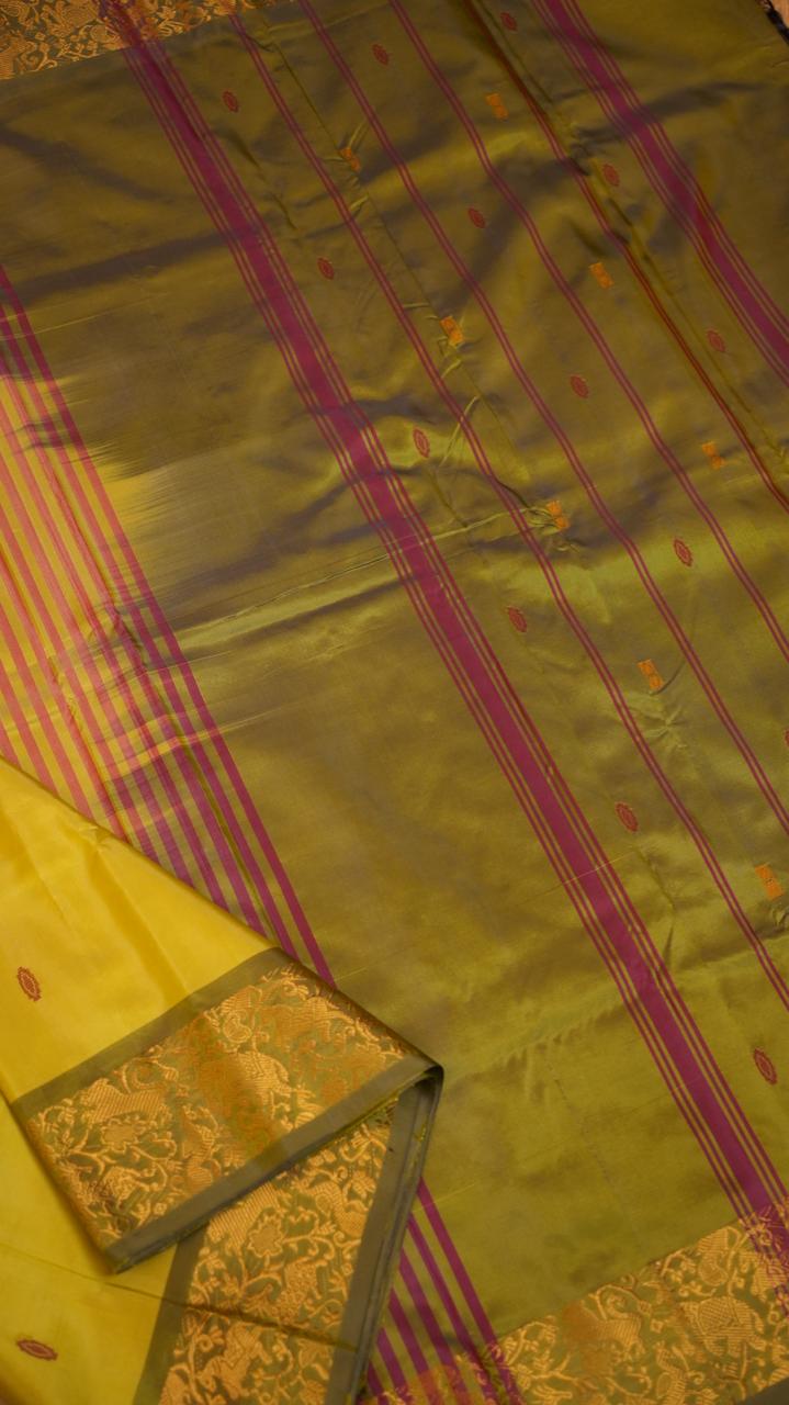 Chinnalampattu 6 Yards Saree - 03-04-01-15  (LEAFY ENCHANT)