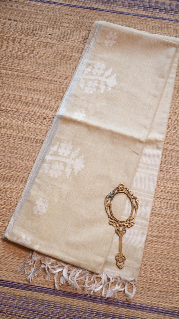Baghalpuri Pure Linen Saree - 06-06-01-15 (BELLE)