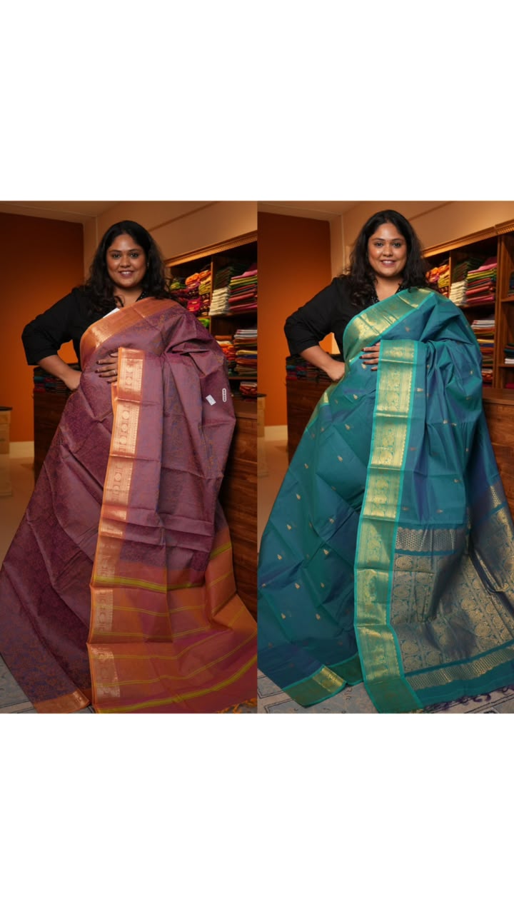 Kanchi Cotton Saree - 01-03-06-PCS-31 & 01-09B-05-29 (COMBO 1 - OONJAL)