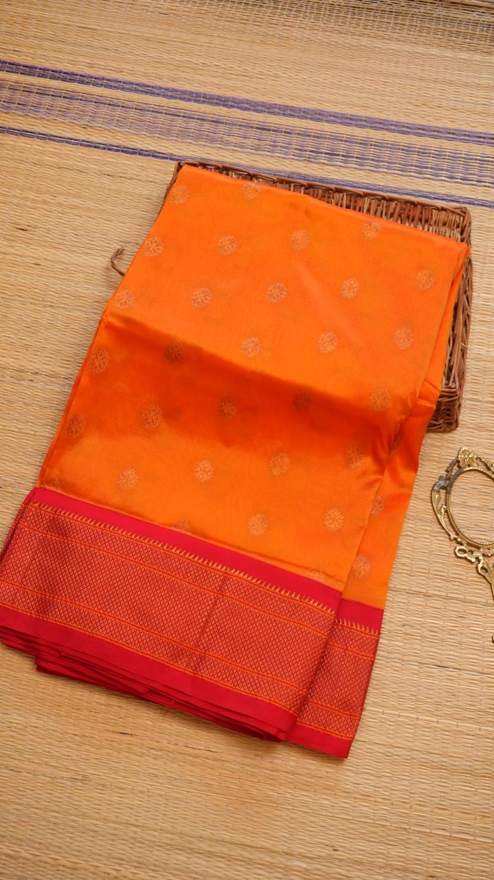 Paithani Semi Silk Sarees - 44-01-01-06 (SUNEHRI MACHLI)