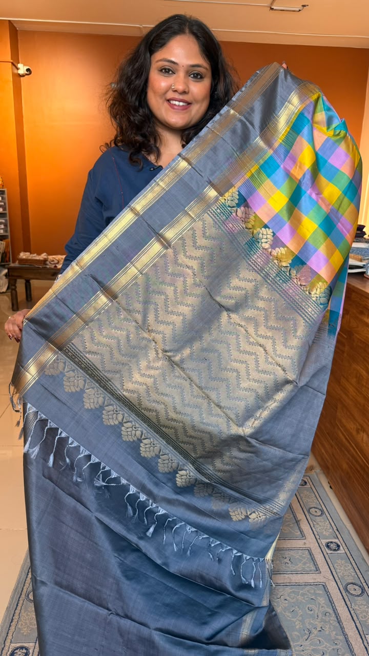 Pure Soft Silk Paalum Pazhamum Kattam Saree -04-10-01-05 (HRIDAYA)