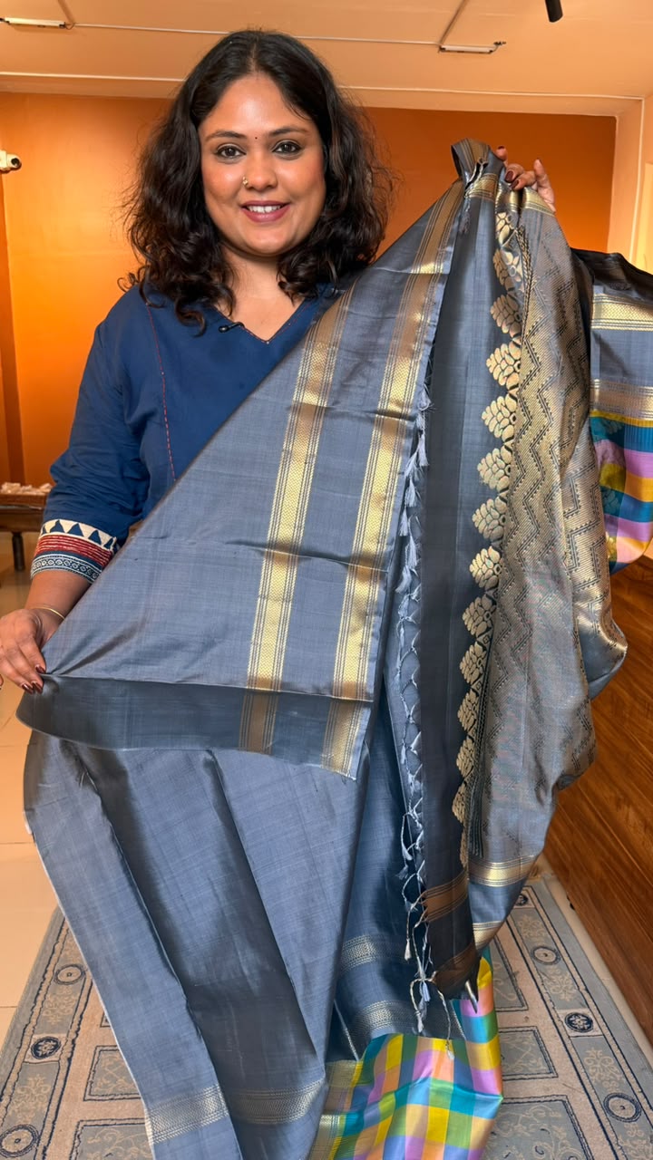Pure Soft Silk Paalum Pazhamum Kattam Saree -04-10-01-05 (HRIDAYA)