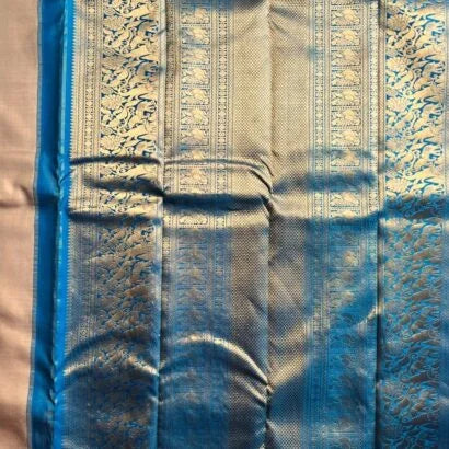 Pure Silk Cream Saree 01-10-18-PSC-02