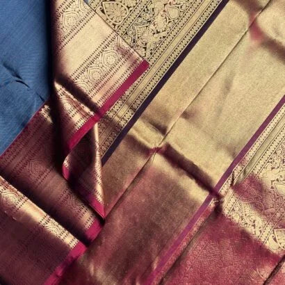 Pure Silk Grey Saree 01-10-15-PSC-02