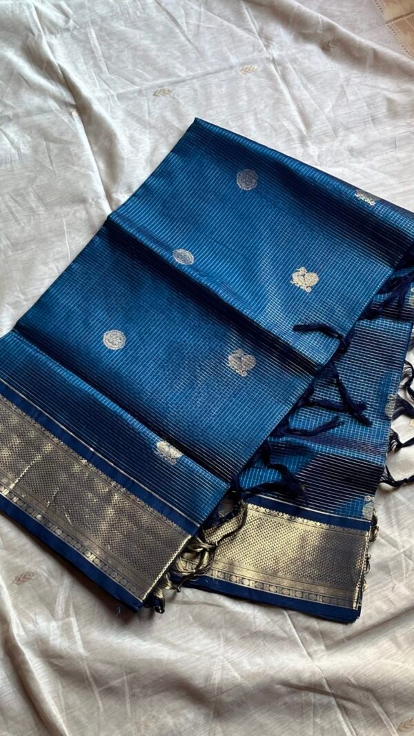 Kanchivaram Pure Silk Cotton  01-12-19-PSC-01 - Blue