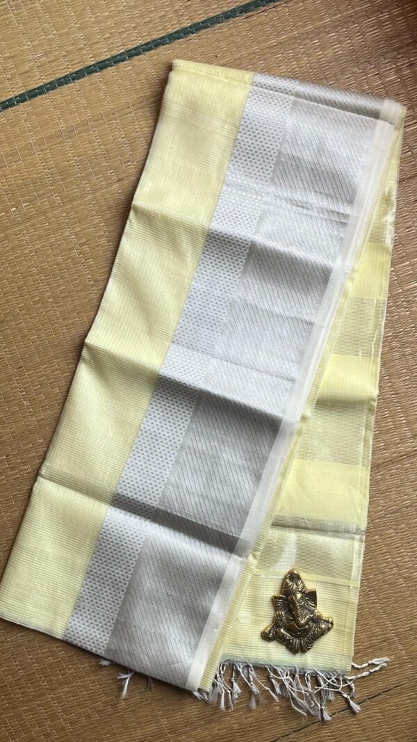 Maheshwari Silk Cotton 05-01-MSC-OS-02 Pastel Yellow