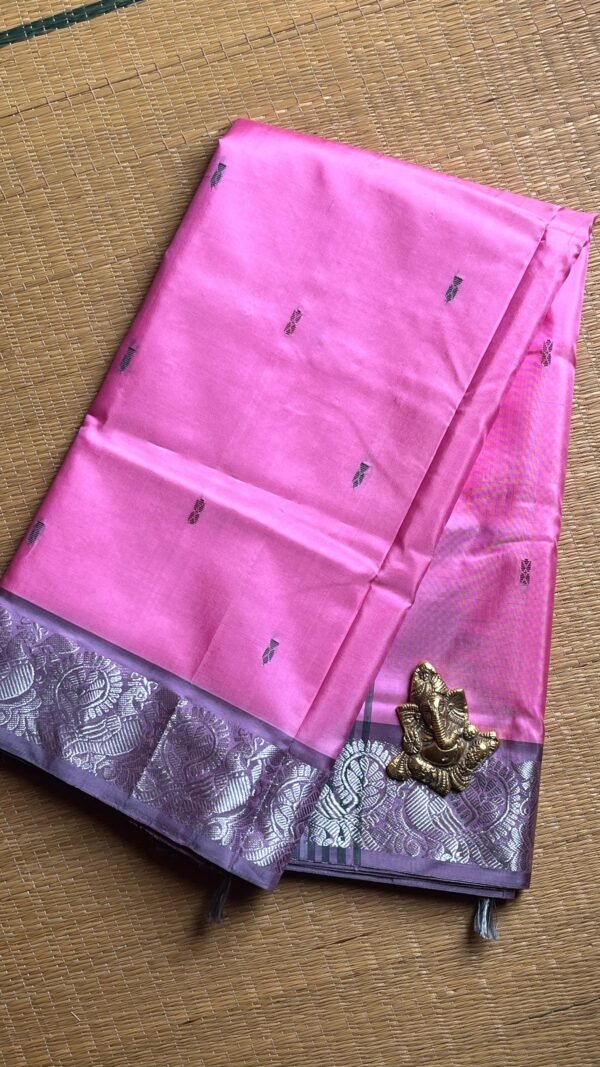 Chinnalampattu 6 Yards Saree 03-02-CHIB-04 Pink with Lavender Mauve Colour