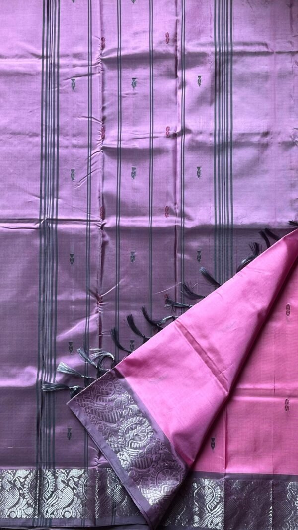 Chinnalampattu 6 Yards Saree 03-02-CHIB-04 Pink with Lavender Mauve Colour