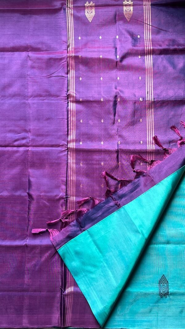 Chinnalampattu 6 Yards Saree 03-02-CHI-07 Sea Blue with Vadamalli