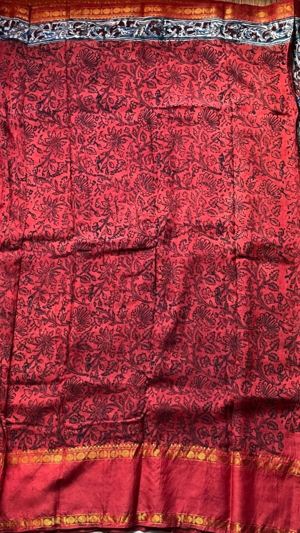 Kalamkari Retta Pet Border Sarees 15-02-RK-06