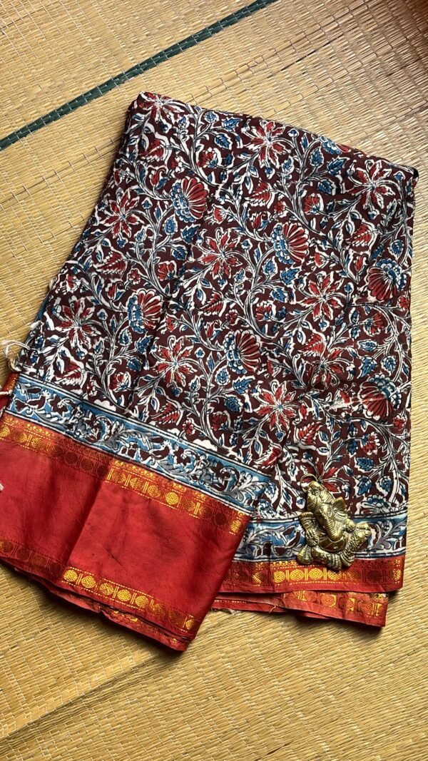 Kalamkari Retta Pet Border Sarees 15-02-RK-06