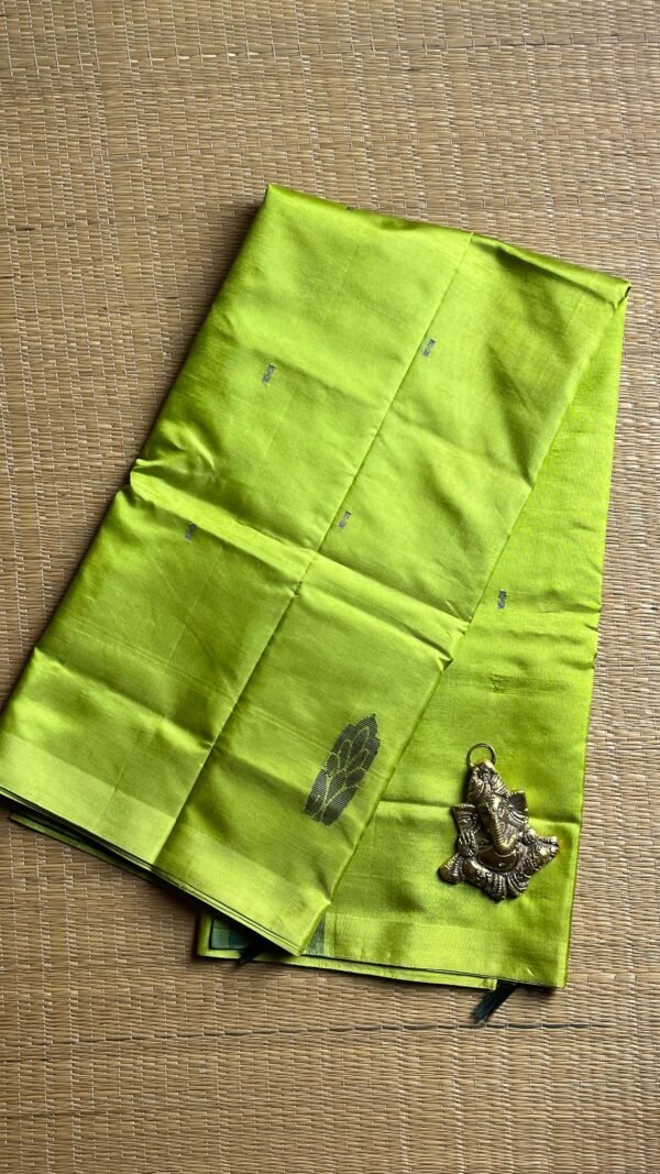 Chinnalampattu 6 Yards Saree 03-02-CHI-17 Parrot Green with Green