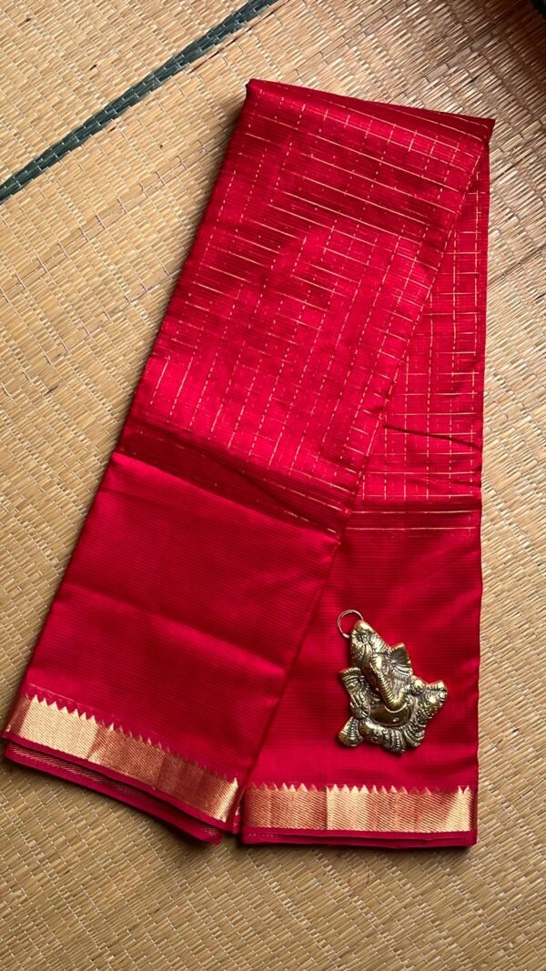 Mangalagiri Kattam Saree 15-02-GJ-01 – Red