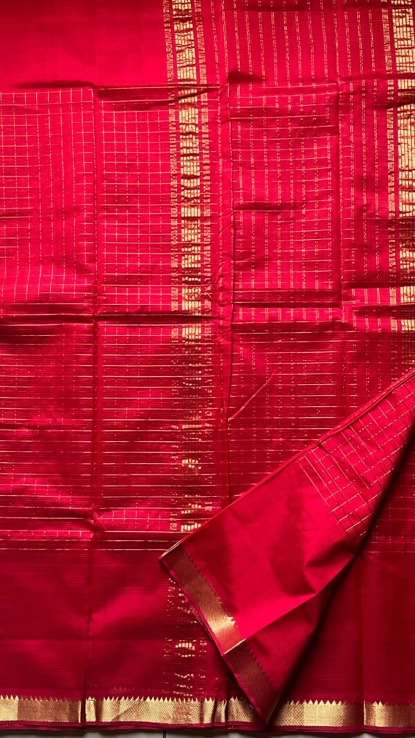 Mangalagiri Kattam Saree 15-02-GJ-01 – Red