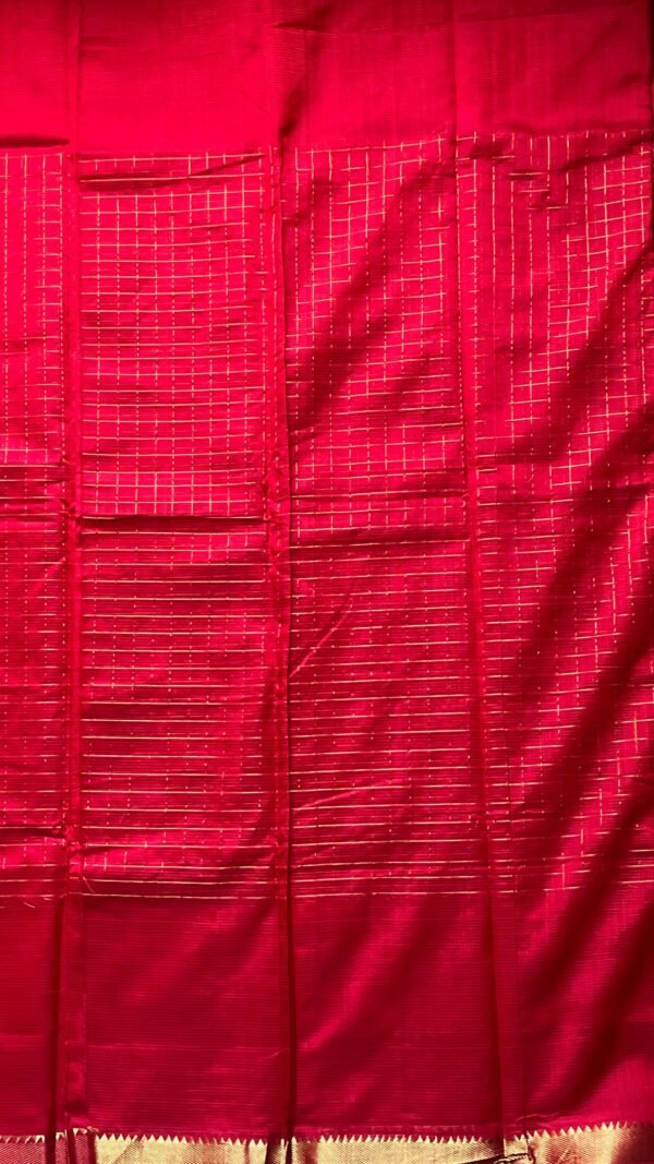 Mangalagiri Kattam Saree 15-02-GJ-01 – Red