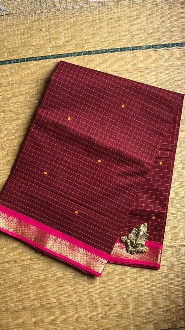 Kanchi Cotton Madisar 01-03-17-MCS-01 - Brown and Pink