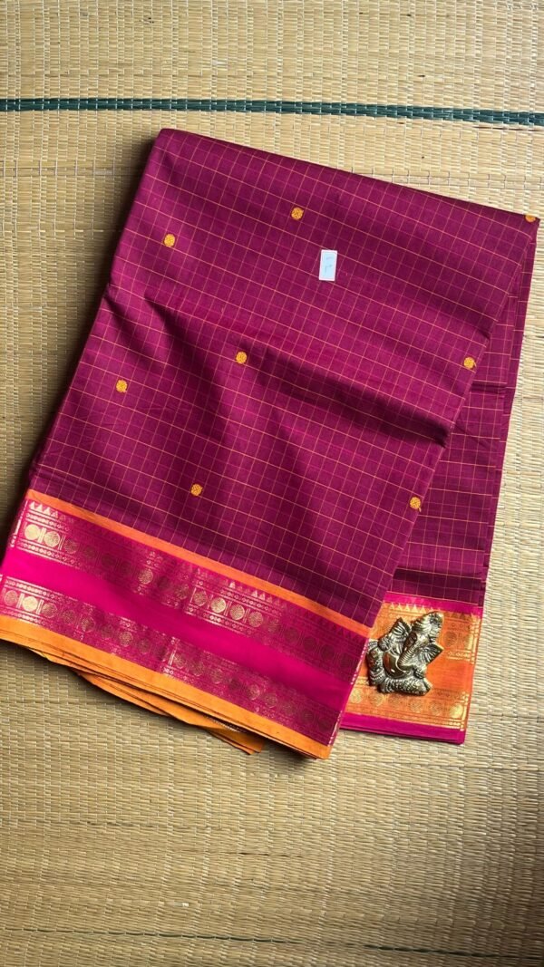 Kanchi Cotton Madisar 01-03-12-MCS-01 - Pink with Yellow