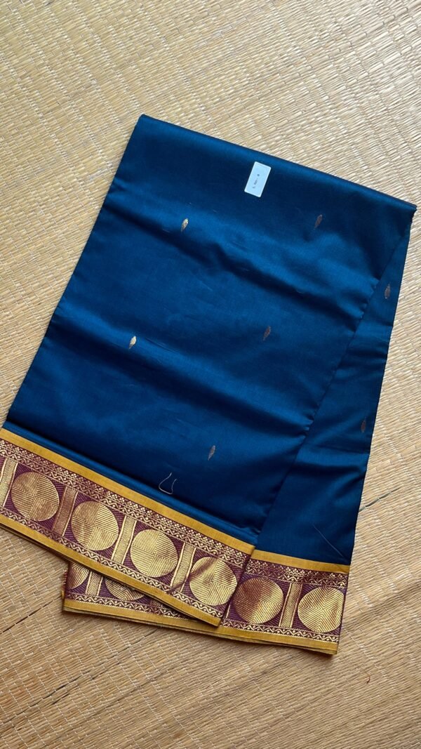 Mercerised Cotton Sarees 01-03-08-MCS-02 - Mayil Kaluthu Colour